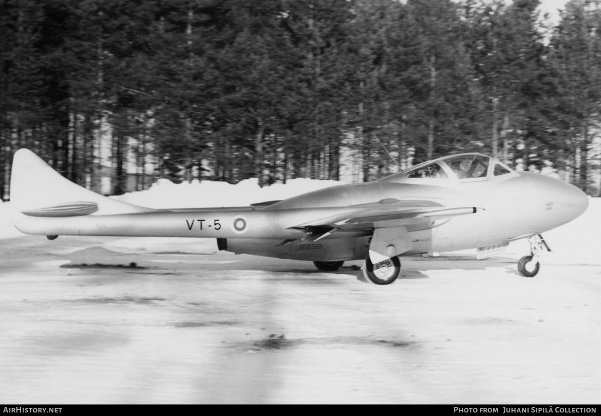 Aircraft Photo of VT-5 | De Havilland D.H. 115 Vampire T55 | Finland - Air Force | AirHistory.net #551978