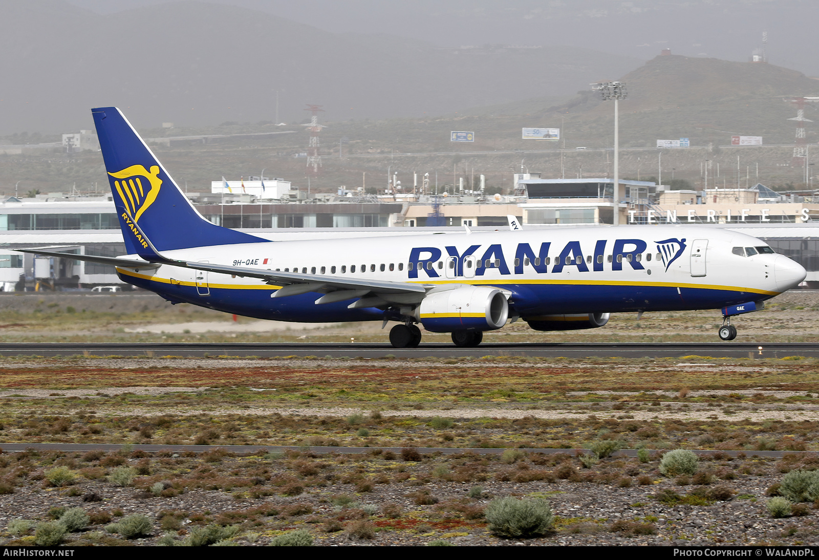 Aircraft Photo of 9H-QAE | Boeing 737-800 | Ryanair | AirHistory.net #552071