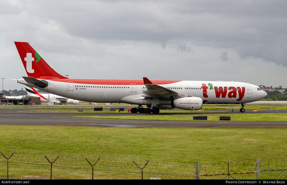Aircraft Photo of HL8502 | Airbus A330-343 | T'way Air | AirHistory.net #552212