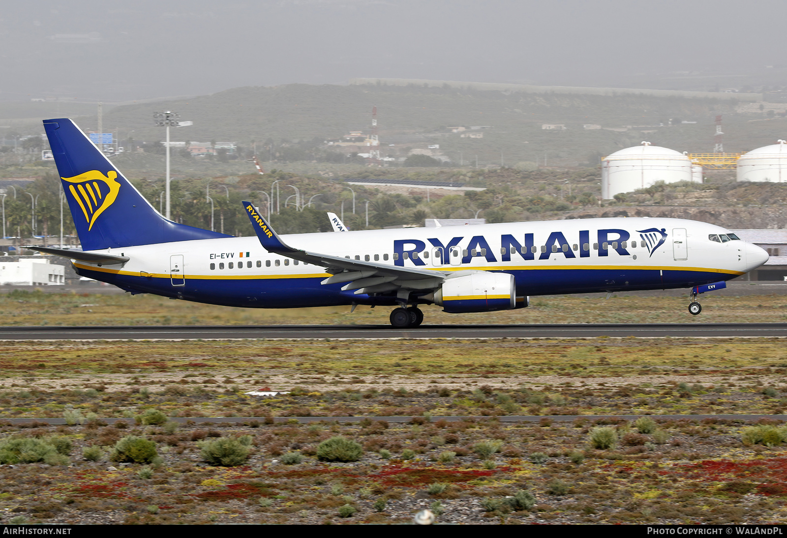 Aircraft Photo of EI-EVV | Boeing 737-8AS | Ryanair | AirHistory.net #552389