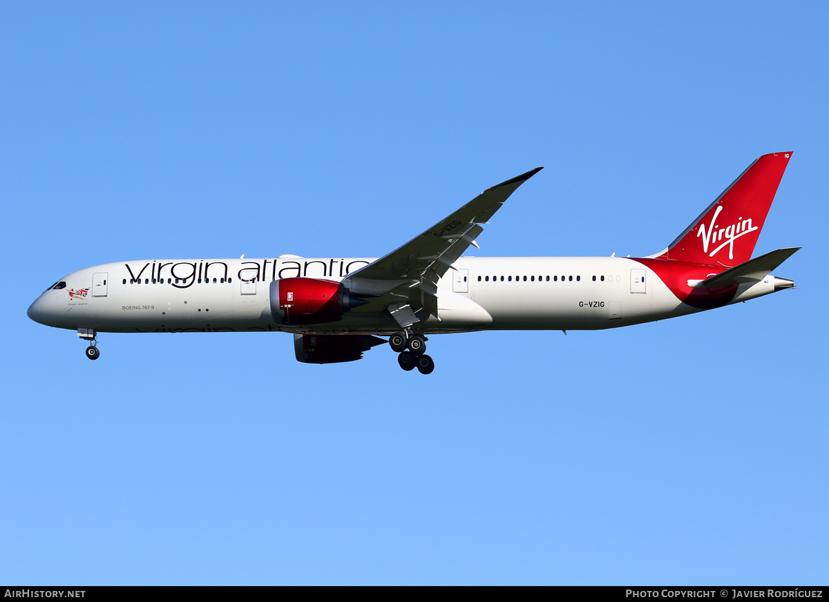 Aircraft Photo of G-VZIG | Boeing 787-9 Dreamliner | Virgin Atlantic Airways | AirHistory.net #552536
