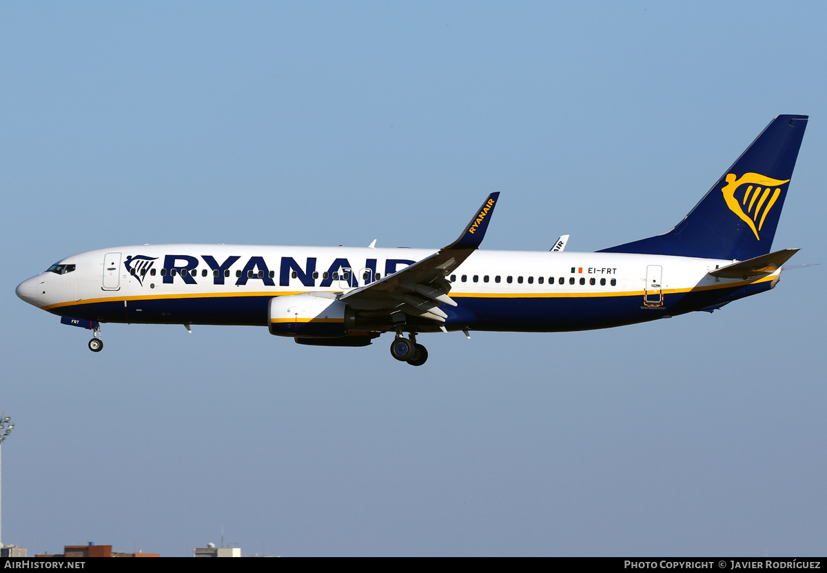 Aircraft Photo of EI-FRT | Boeing 737-8AS | Ryanair | AirHistory.net #552590