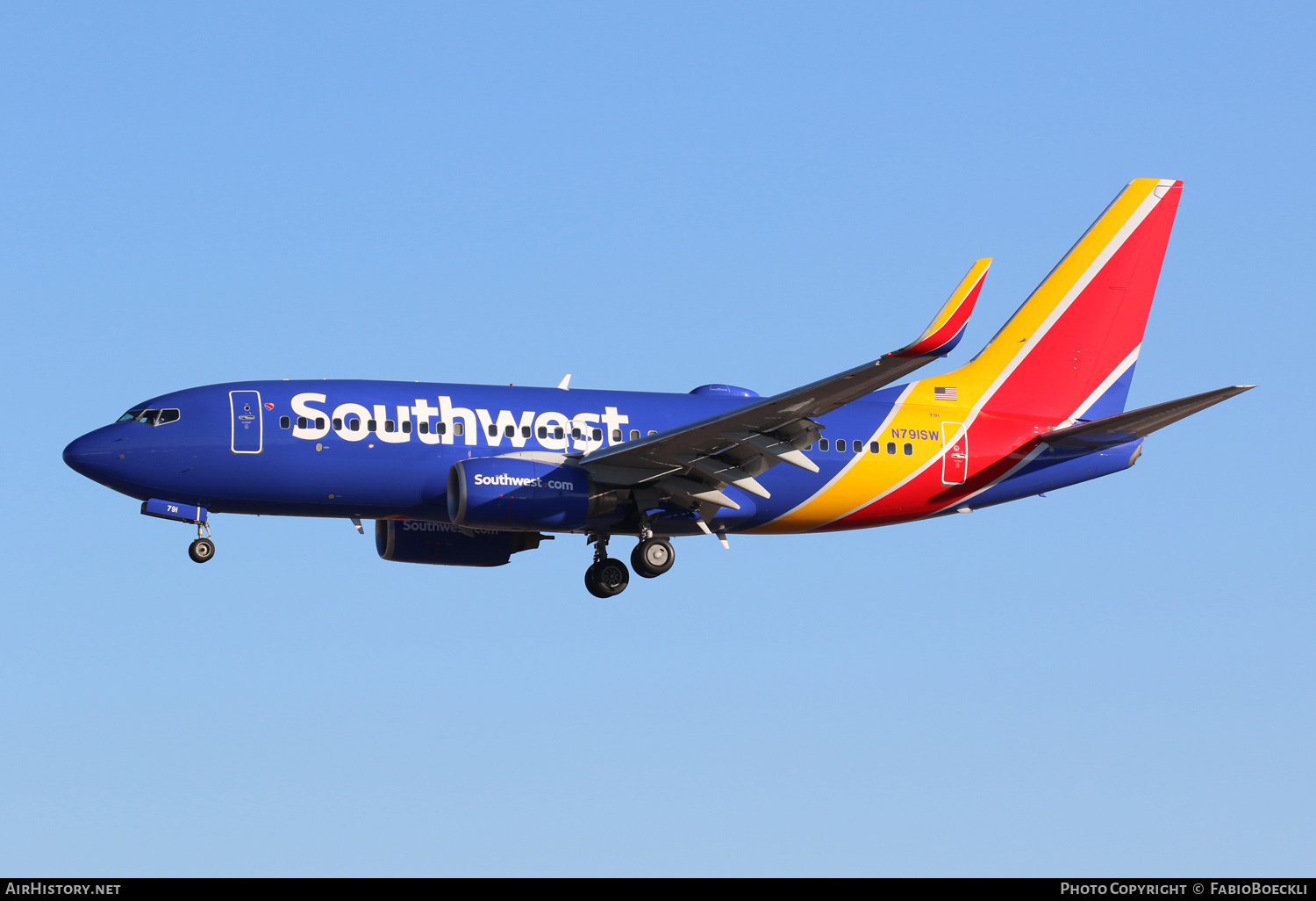 Aircraft Photo of N791SW | Boeing 737-7H4 | Southwest Airlines | AirHistory.net #552667