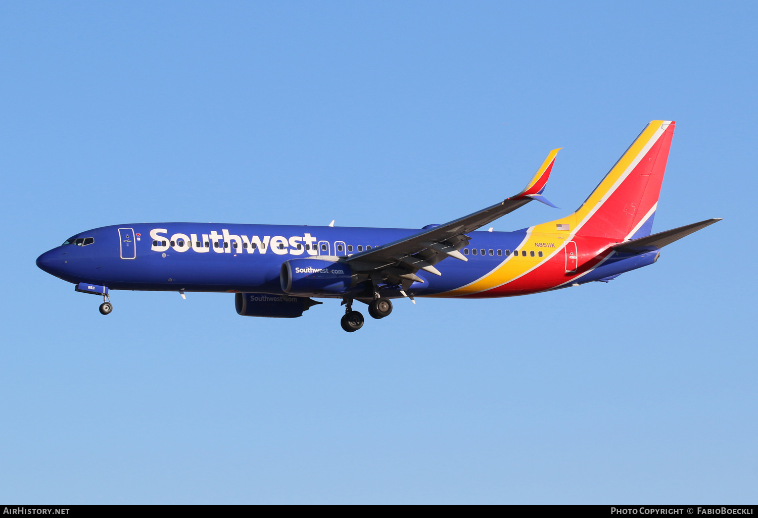 Aircraft Photo of N8511K | Boeing 737-8H4 | Southwest Airlines | AirHistory.net #552720
