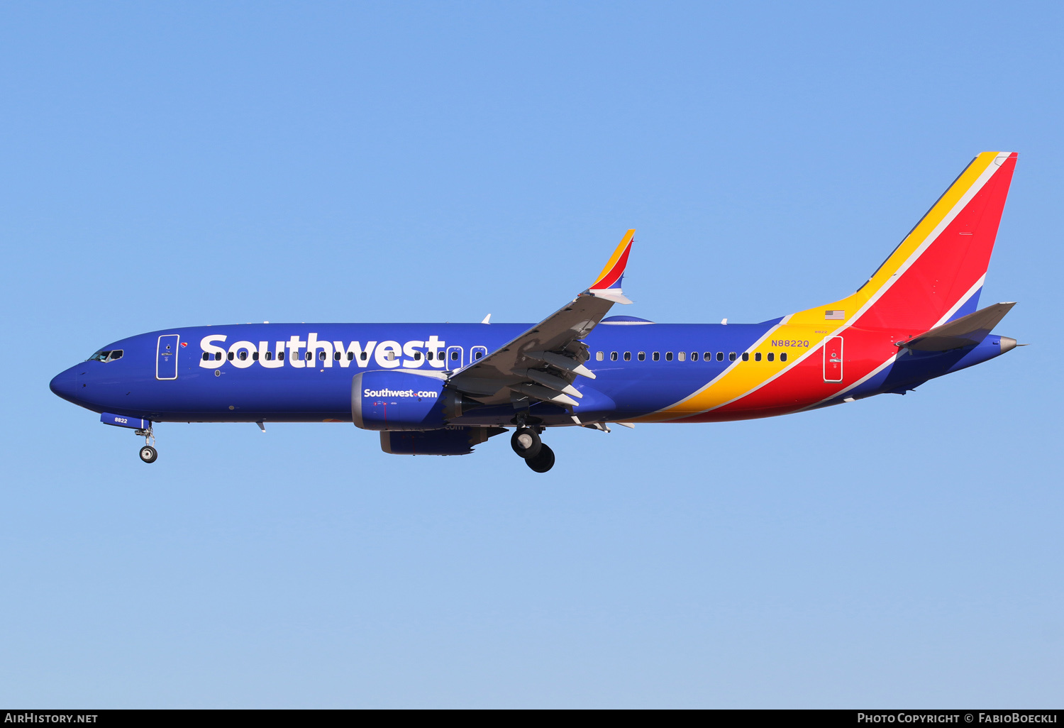 Aircraft Photo of N8822Q | Boeing 737-8 Max 8 | Southwest Airlines | AirHistory.net #552725