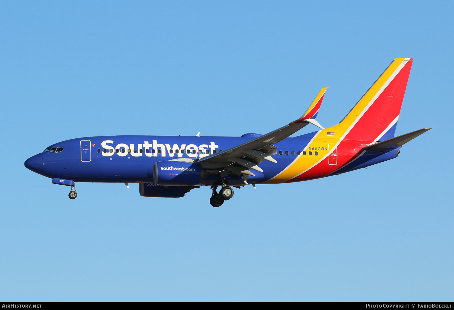 Aircraft Photo of N967WN | Boeing 737-7H4 | Southwest Airlines | AirHistory.net #552735
