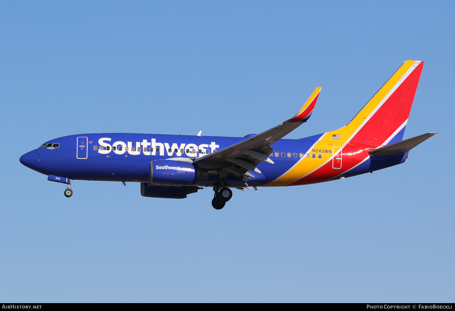 Aircraft Photo of N243WN | Boeing 737-7H4 | Southwest Airlines | AirHistory.net #552787