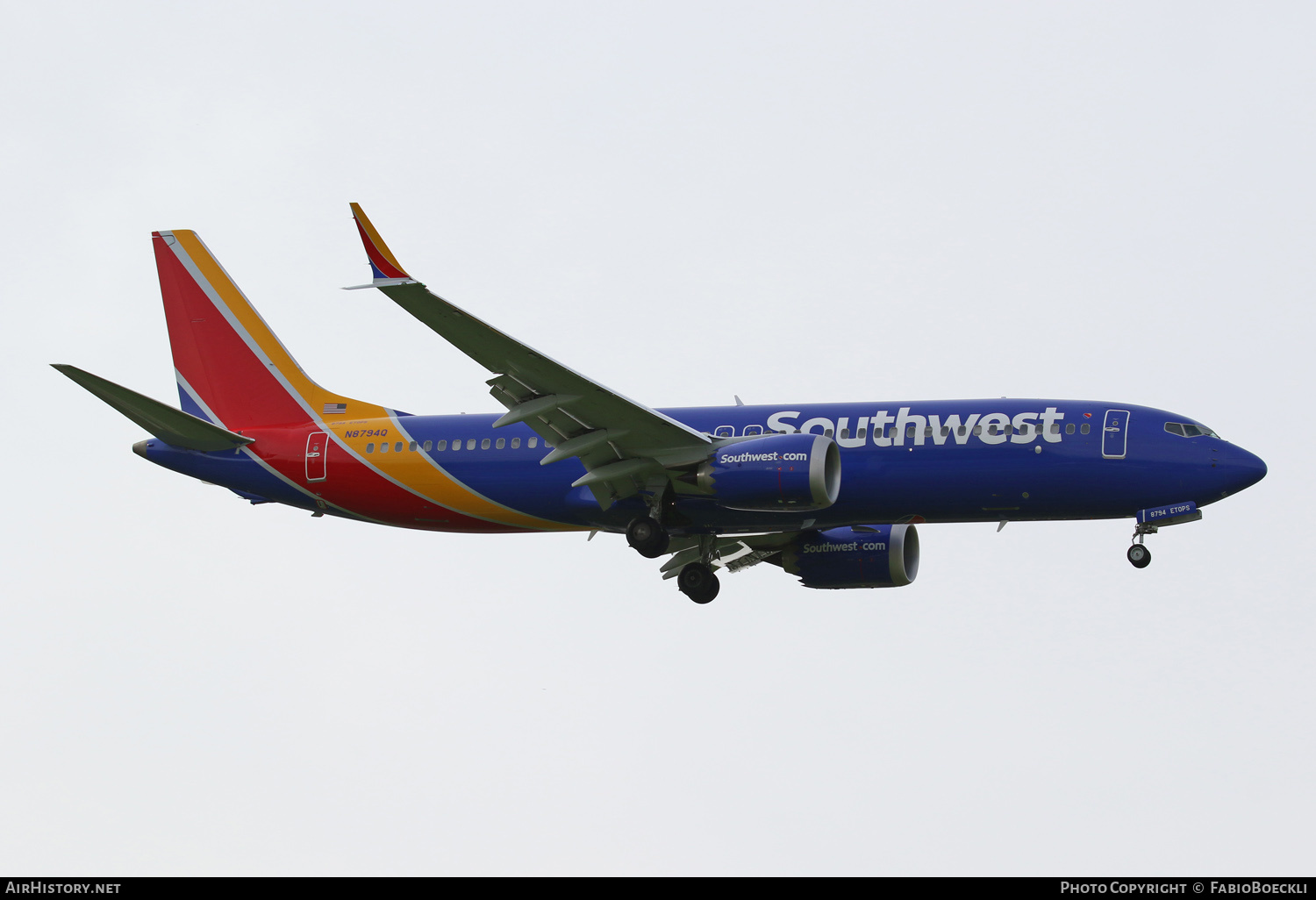 Aircraft Photo of N8794Q | Boeing 737-8 Max 8 | Southwest Airlines | AirHistory.net #552810