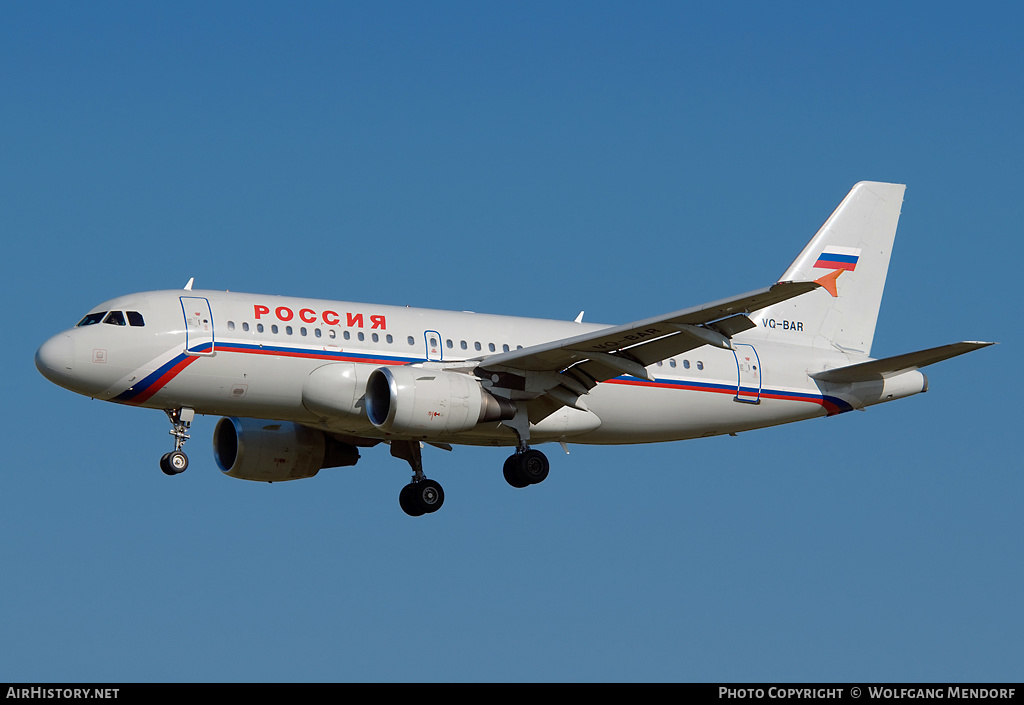 Aircraft Photo of VQ-BAR | Airbus A319-111 | Rossiya - Russian Airlines | AirHistory.net #552823