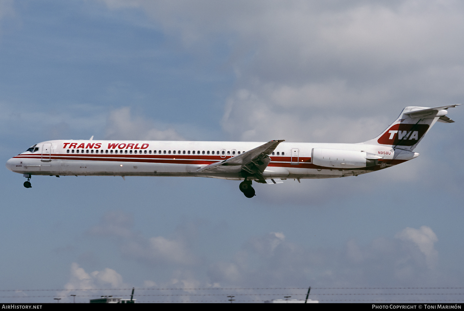 Aircraft Photo of N950U | McDonnell Douglas MD-82 (DC-9-82) | Trans World Airlines - TWA | AirHistory.net #553016