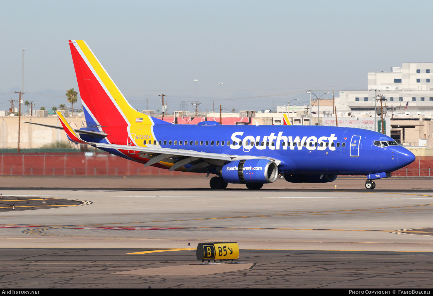 Aircraft Photo of N736SA | Boeing 737-7H4 | Southwest Airlines | AirHistory.net #553054