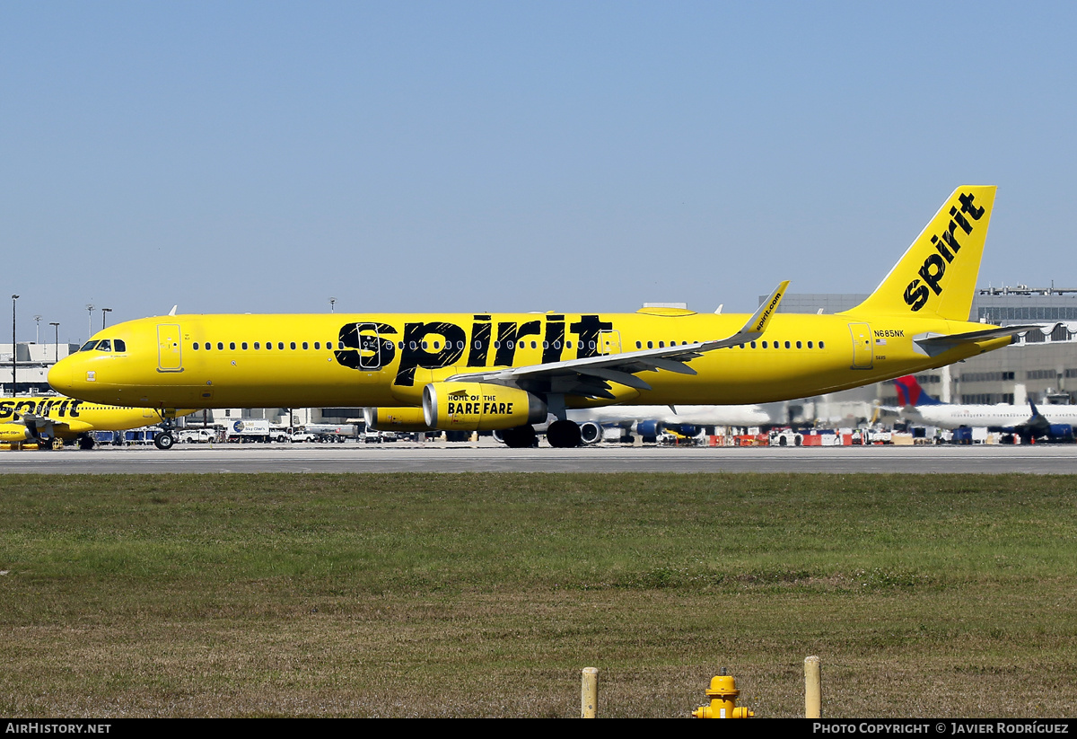 Aircraft Photo of N685NK | Airbus A321-231 | Spirit Airlines | AirHistory.net #553067