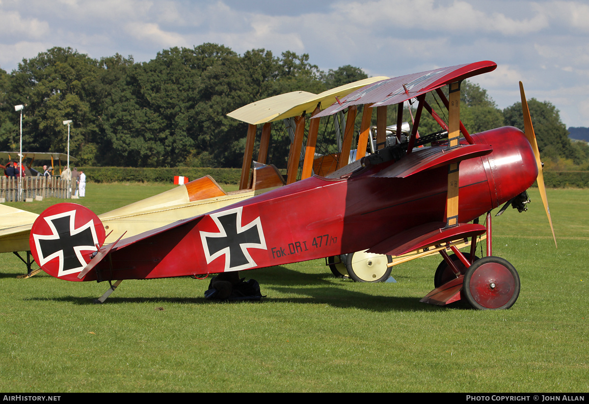 Aircraft Photo of G-FOKK / 477/17 | Fokker Dr.1 (replica) | Germany - Air Force | AirHistory.net #553124