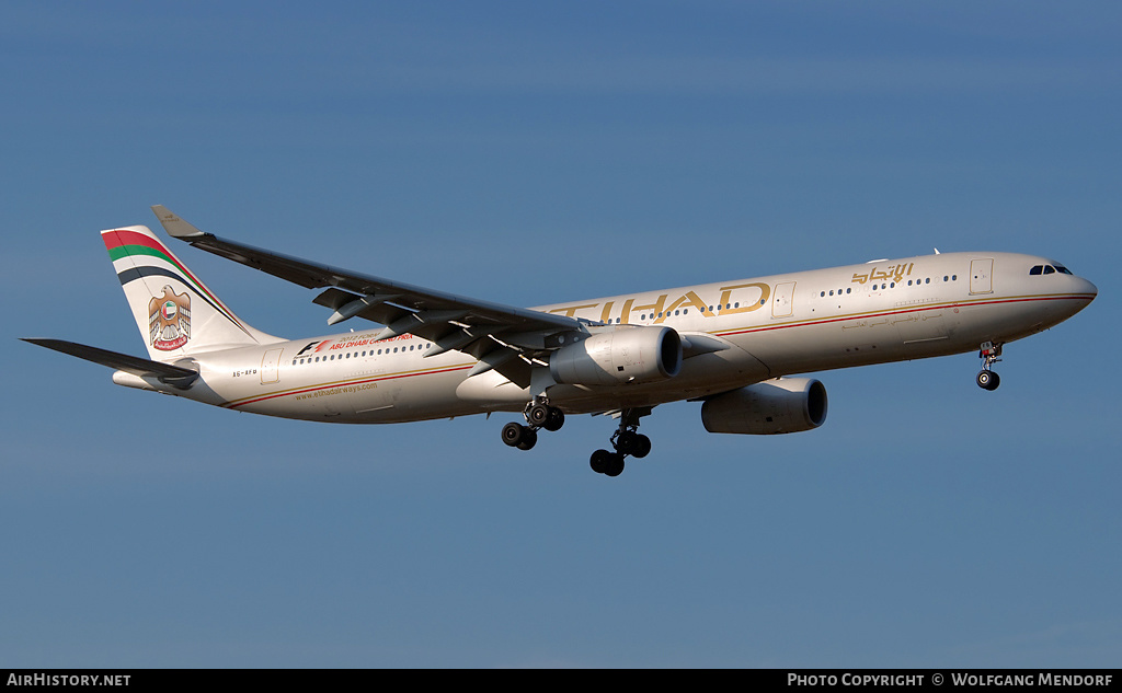 Aircraft Photo of A6-AFB | Airbus A330-343 | Etihad Airways | AirHistory.net #553171