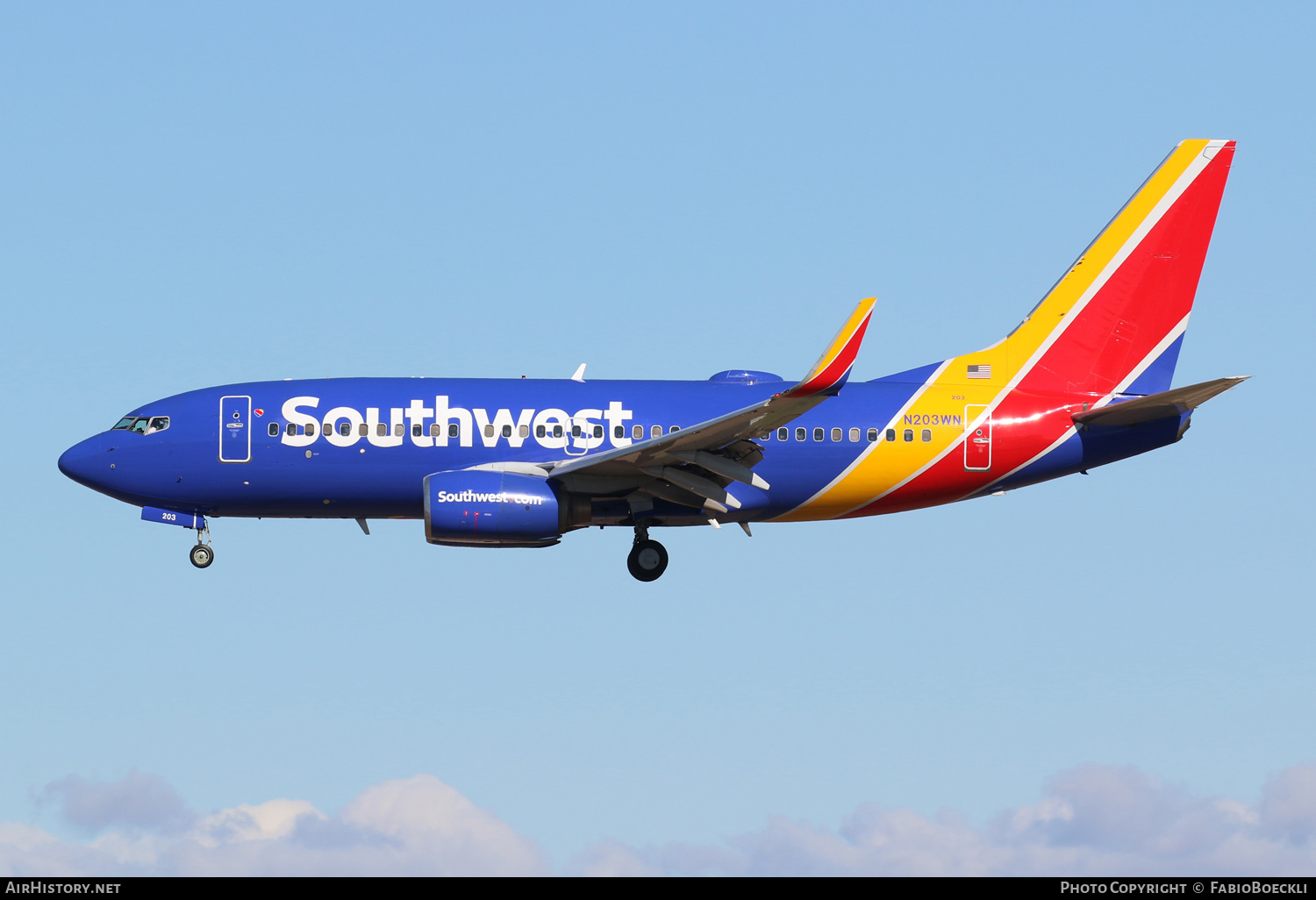 Aircraft Photo of N203WN | Boeing 737-7H4 | Southwest Airlines | AirHistory.net #553217