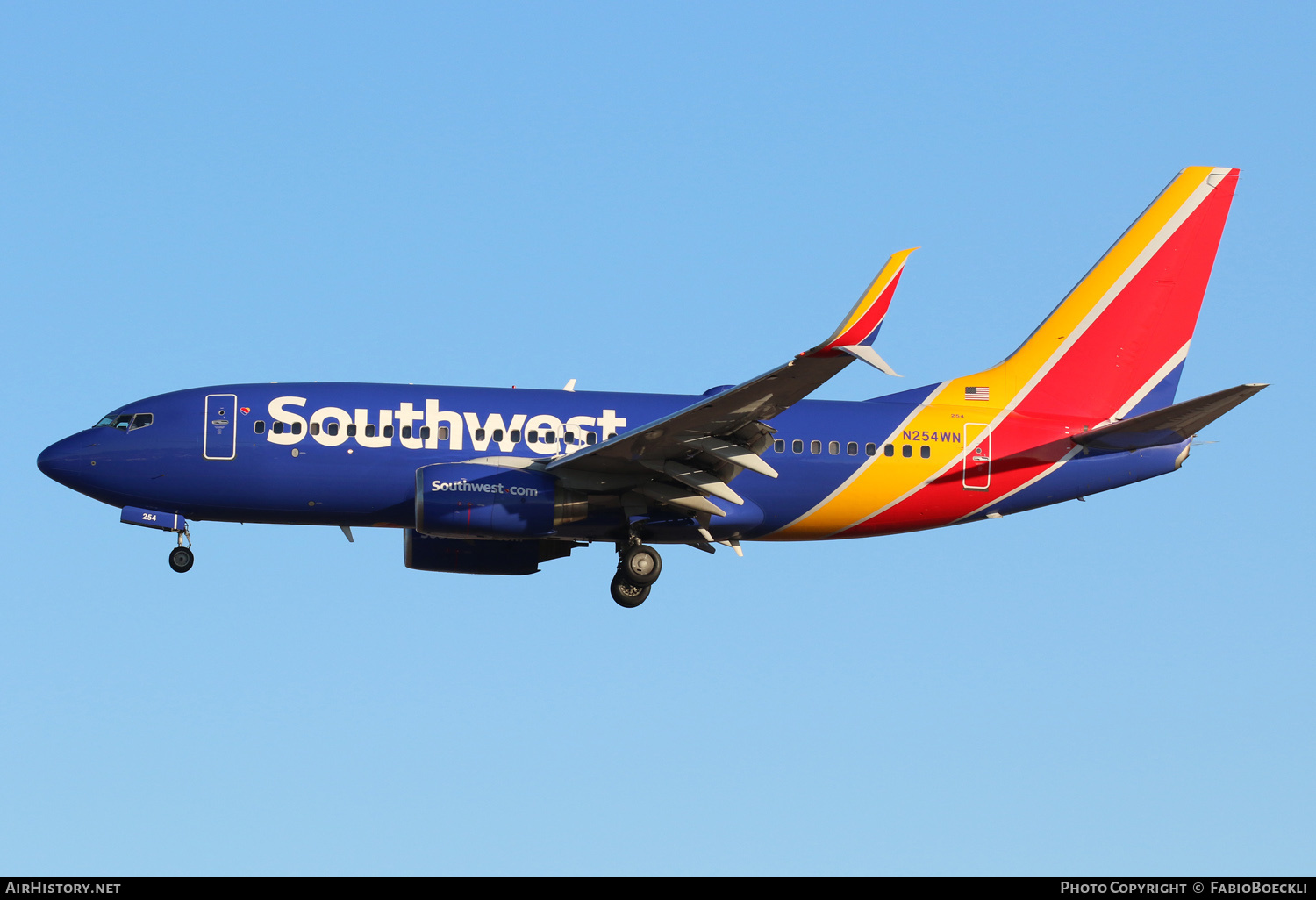 Aircraft Photo of N254WN | Boeing 737-7H4 | Southwest Airlines | AirHistory.net #553248