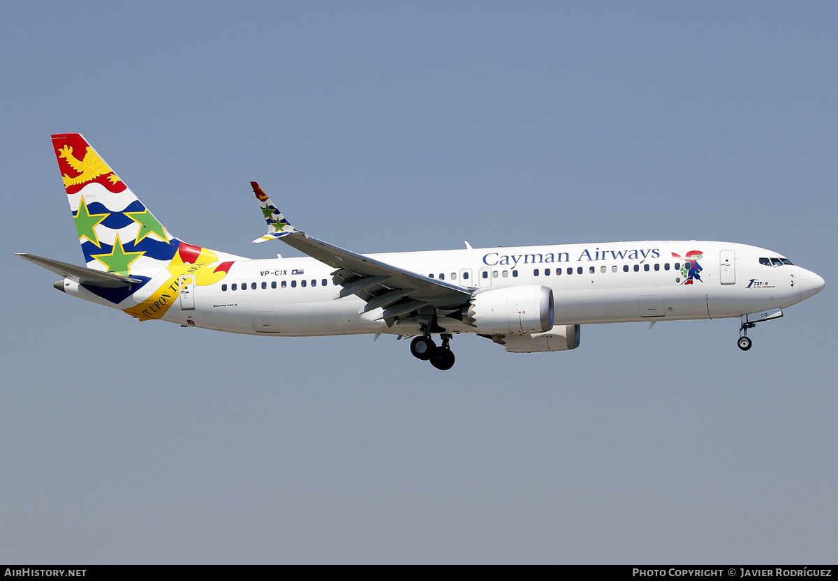 Aircraft Photo of VP-CIX | Boeing 737-8 Max 8 | Cayman Airways | AirHistory.net #553305