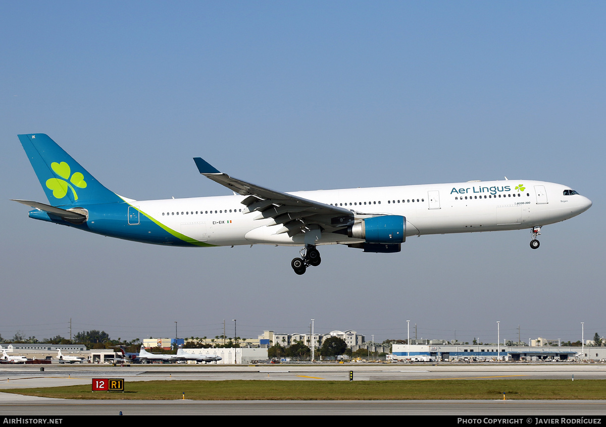 Aircraft Photo of EI-EIK | Airbus A330-302 | Aer Lingus | AirHistory.net #553307