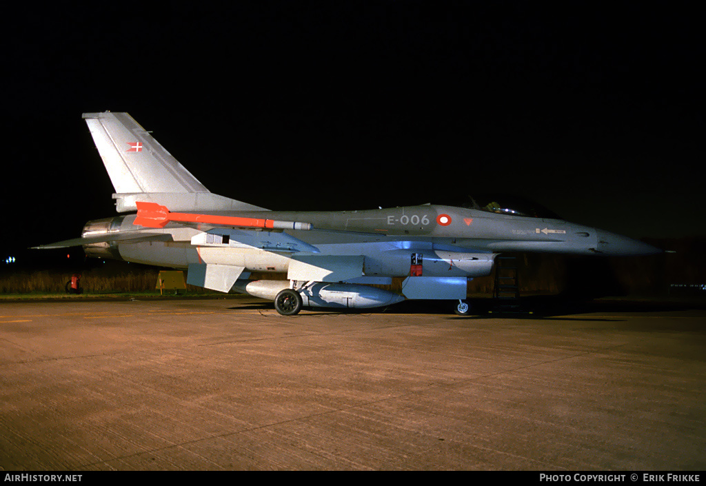 Aircraft Photo of E-006 | General Dynamics F-16AM Fighting Falcon | Denmark - Air Force | AirHistory.net #553406