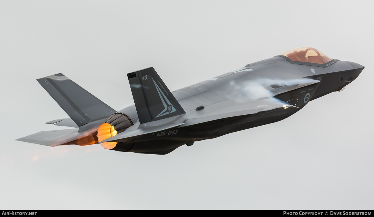 Aircraft Photo of A35-043 | Lockheed Martin F-35A Lightning II | Australia - Air Force | AirHistory.net #553442