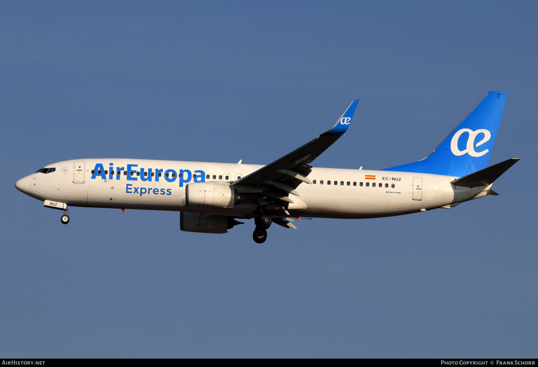 Aircraft Photo of EC-NUZ | Boeing 737-8GP | Air Europa Express | AirHistory.net #553471