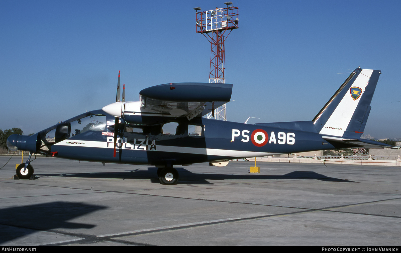 Aircraft Photo of PS-A96 | Partenavia P-68 Observer | Italy - Polizia | AirHistory.net #553478