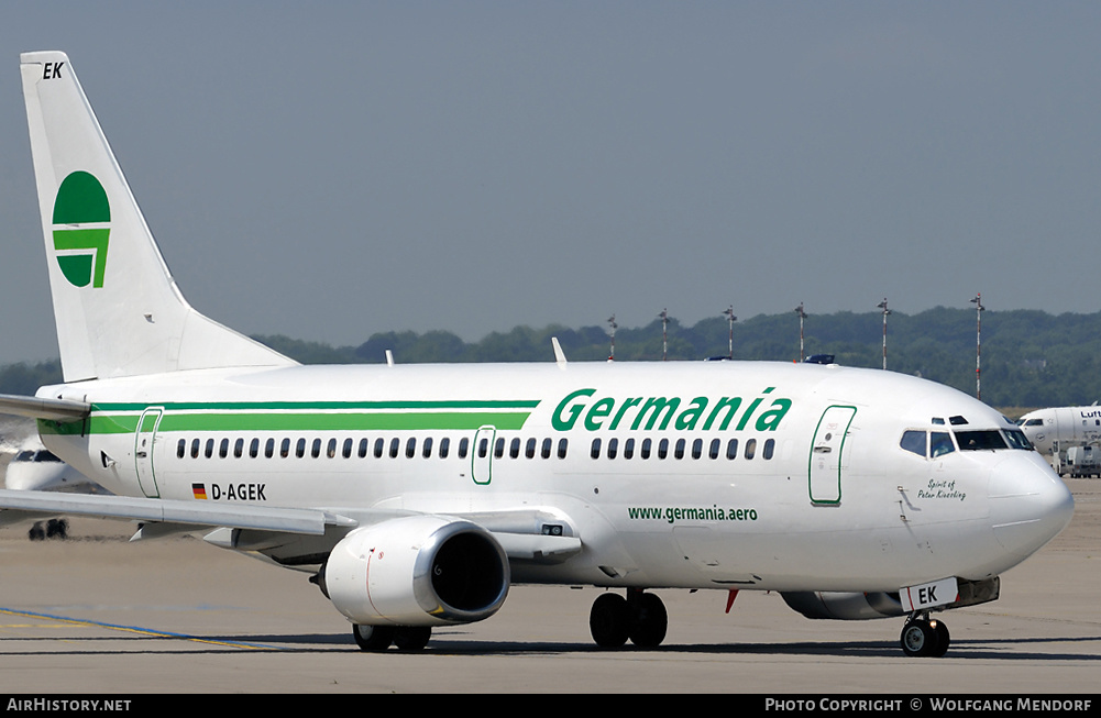 Aircraft Photo of D-AGEK | Boeing 737-3M8 | Germania | AirHistory.net #553514