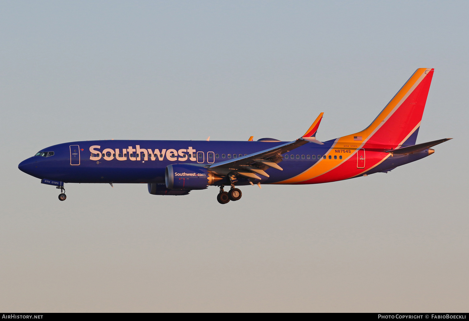Aircraft Photo of N8754S | Boeing 737-8 Max 8 | Southwest Airlines | AirHistory.net #553550