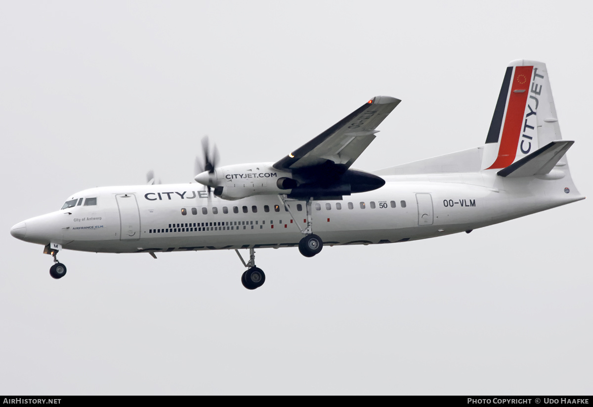 Aircraft Photo of OO-VLM | Fokker 50 | CityJet | AirHistory.net #553602