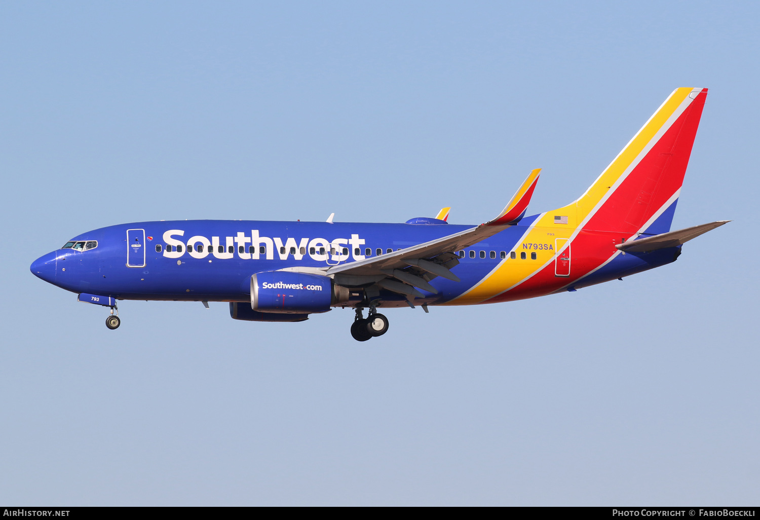 Aircraft Photo of N793SA | Boeing 737-7H4 | Southwest Airlines | AirHistory.net #553631