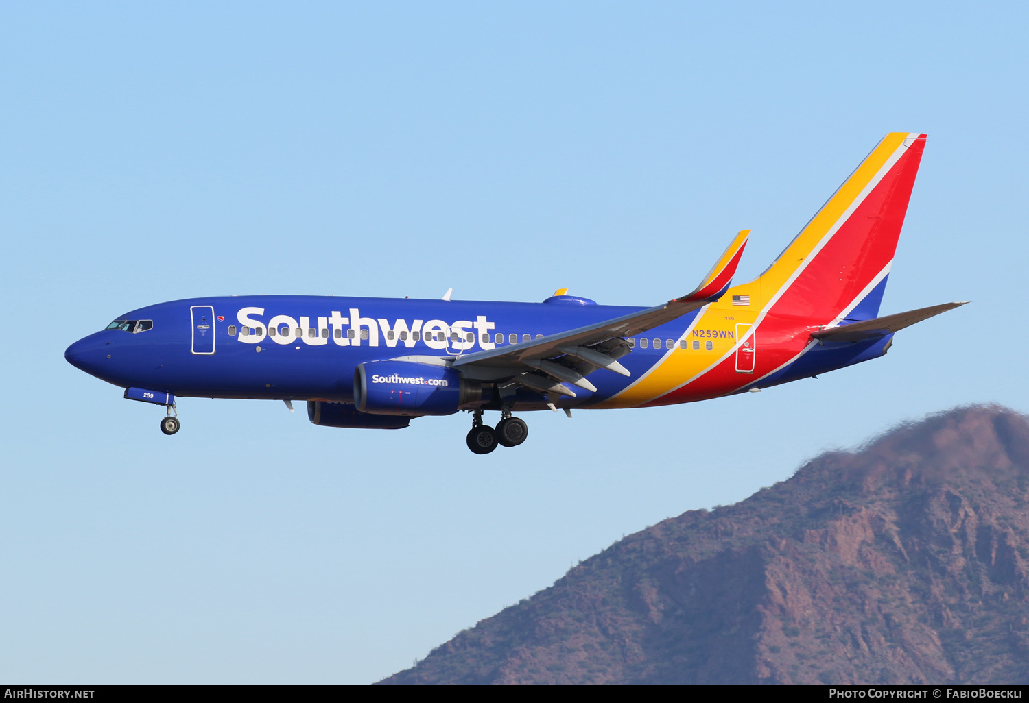 Aircraft Photo of N259WN | Boeing 737-7H4 | Southwest Airlines | AirHistory.net #553687