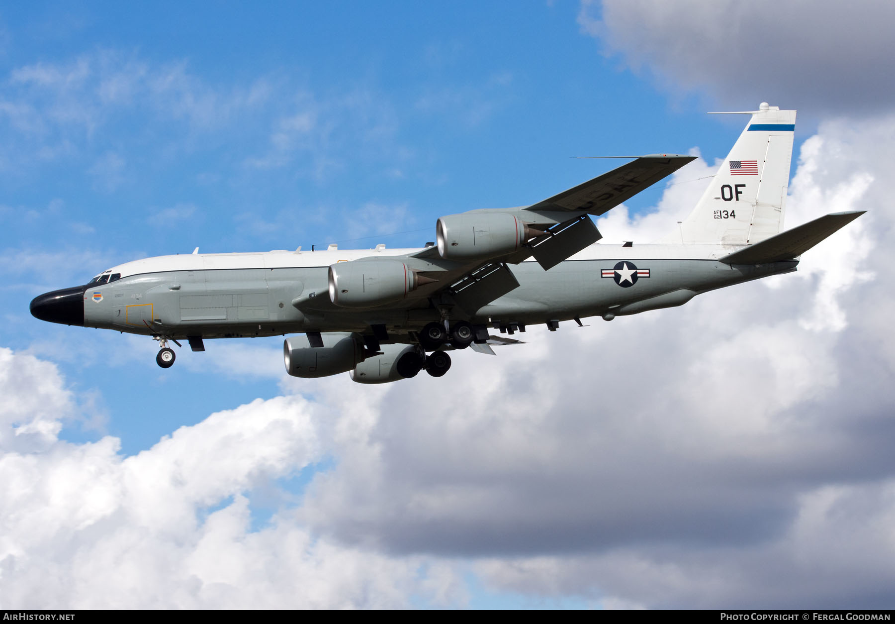 Aircraft Photo of 62-4134 / AF62-134 | Boeing RC-135W | USA - Air Force | AirHistory.net #553692