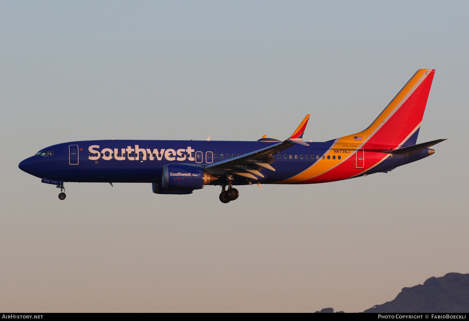 Aircraft Photo of N8736J | Boeing 737-8 Max 8 | Southwest Airlines | AirHistory.net #553700