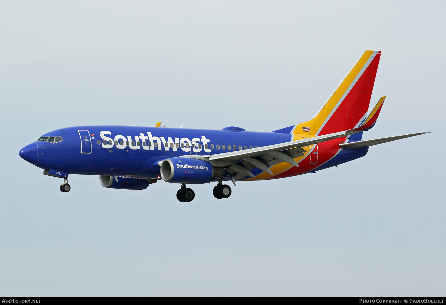Aircraft Photo of N7722B | Boeing 737-76N | Southwest Airlines | AirHistory.net #553724