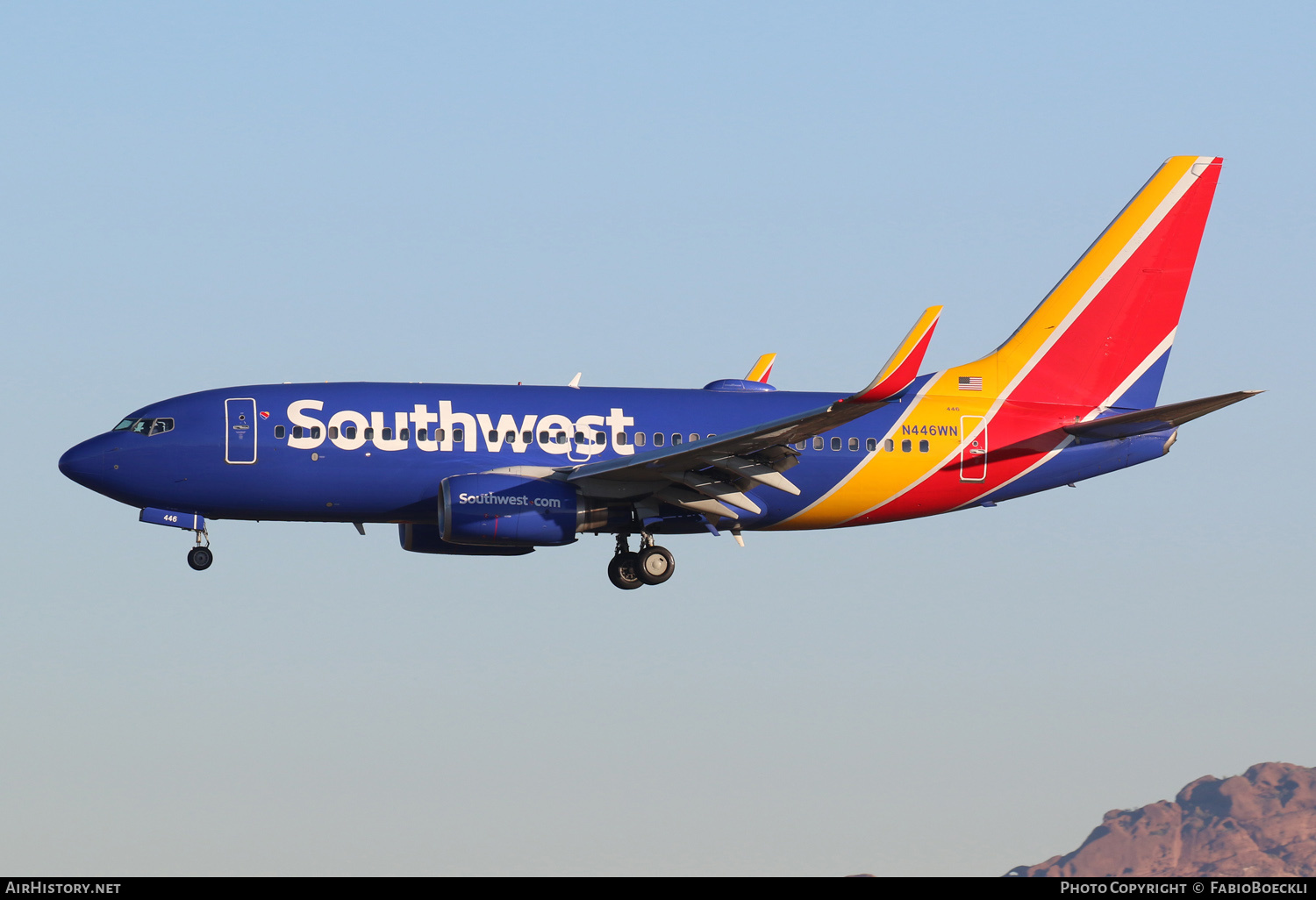 Aircraft Photo of N446WN | Boeing 737-7H4 | Southwest Airlines | AirHistory.net #553762