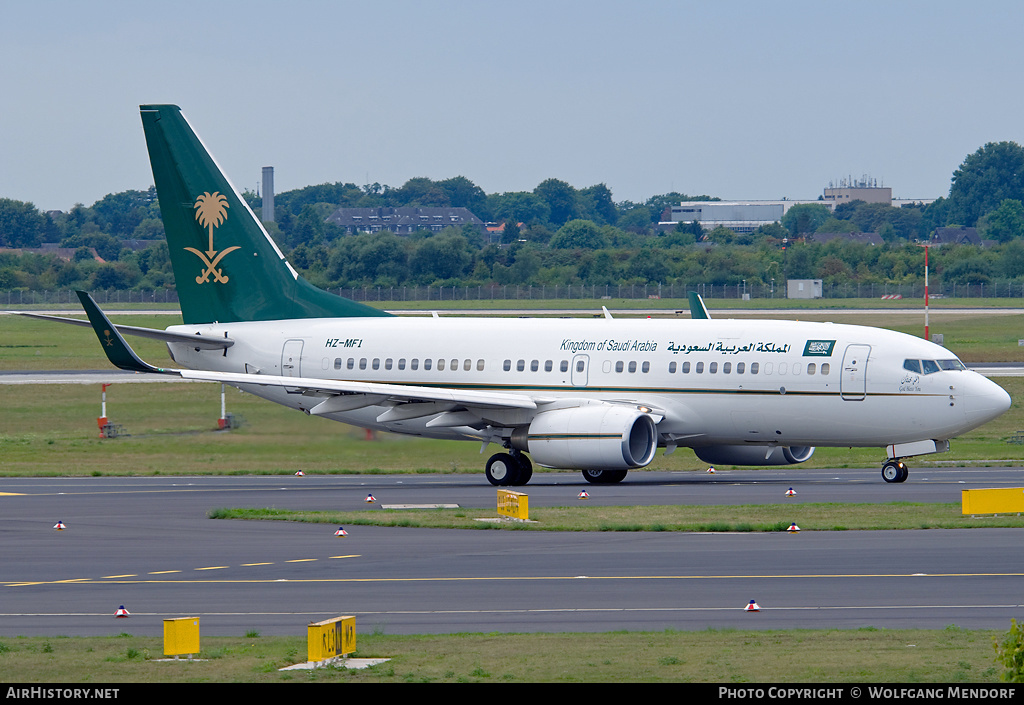 Aircraft Photo of HZ-MF1 | Boeing 737-7FG BBJ | Kingdom of Saudi Arabia | AirHistory.net #553770