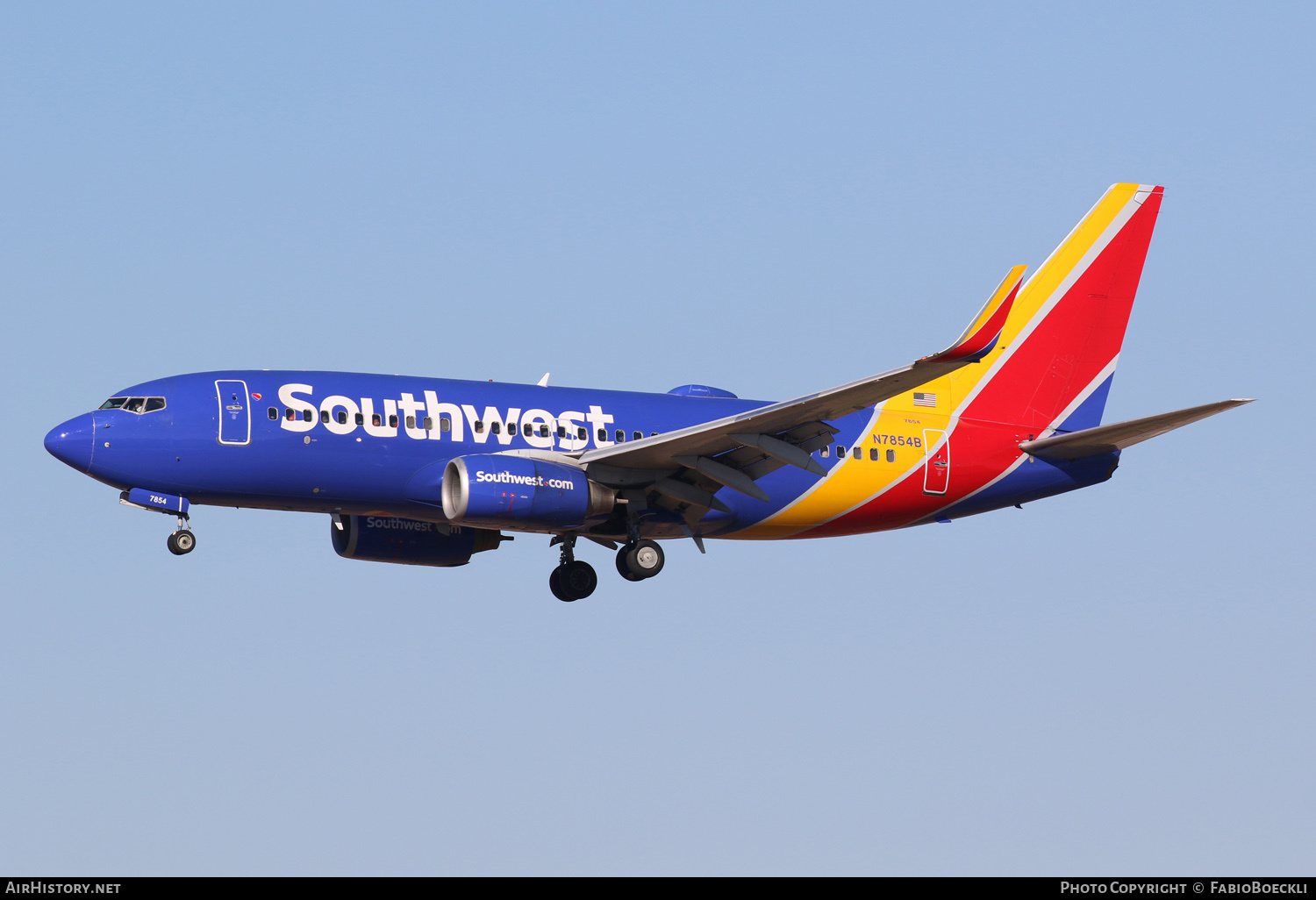 Aircraft Photo of N7854B | Boeing 737-71B | Southwest Airlines | AirHistory.net #553786