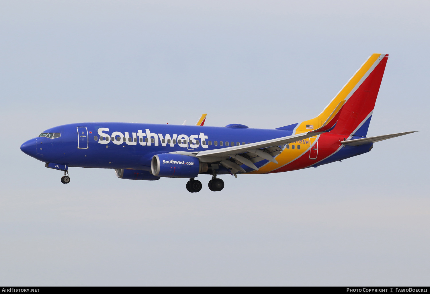 Aircraft Photo of N792SW | Boeing 737-7H4 | Southwest Airlines | AirHistory.net #553795