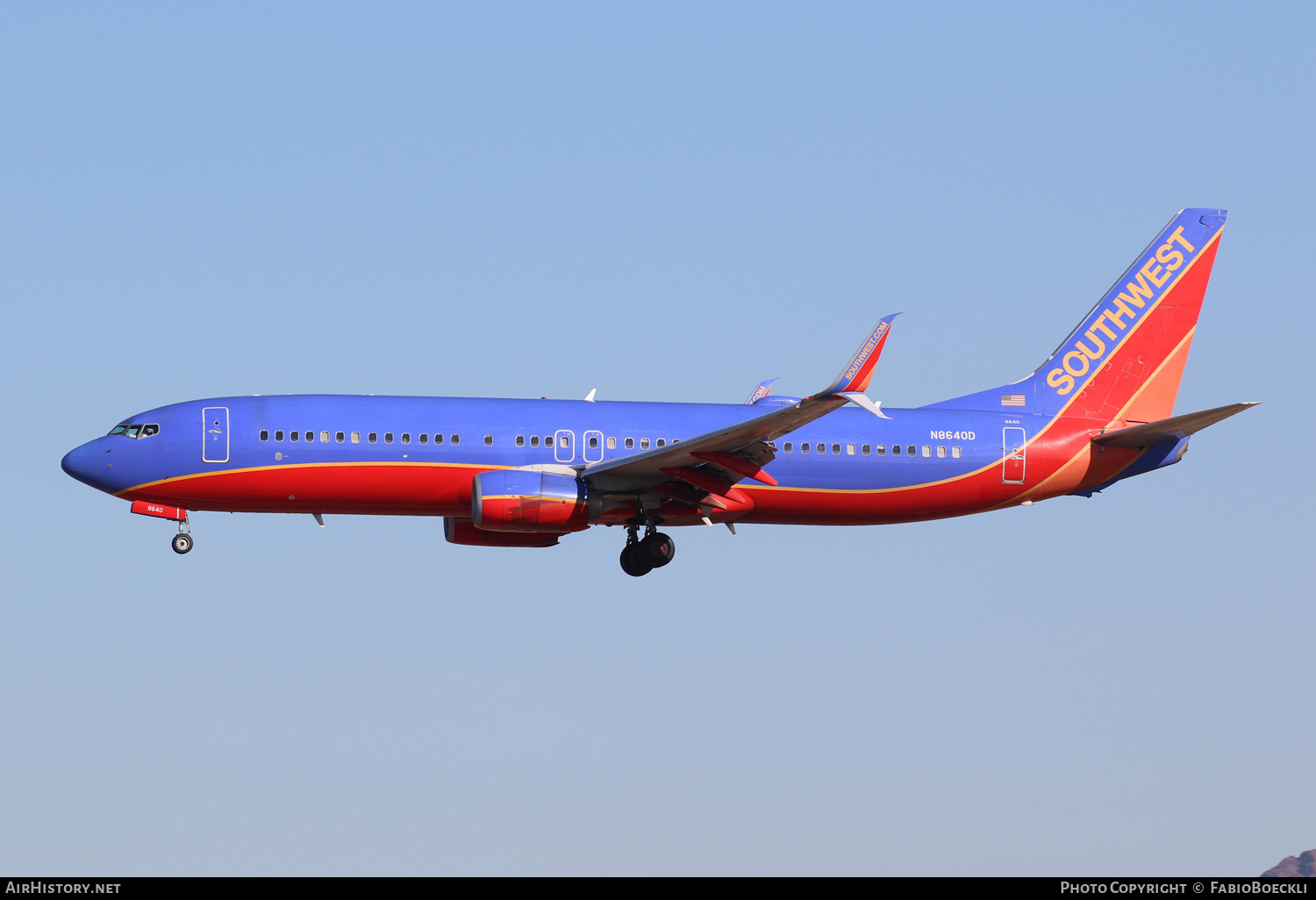 Aircraft Photo of N8640D | Boeing 737-8H4 | Southwest Airlines | AirHistory.net #553862