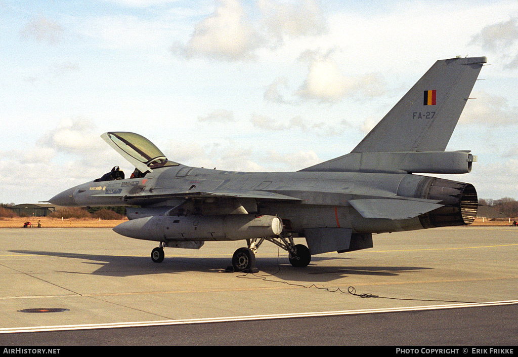 Aircraft Photo of FA27 | General Dynamics F-16A Fighting Falcon | Belgium - Air Force | AirHistory.net #553979