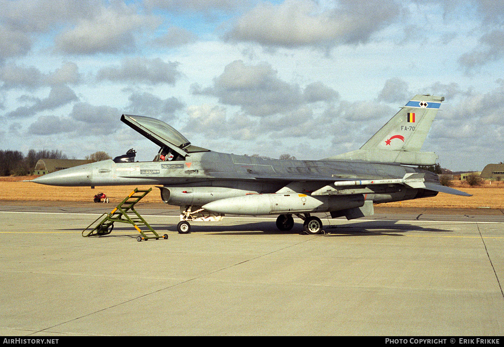 Aircraft Photo of FA-70 | General Dynamics F-16A Fighting Falcon | Belgium - Air Force | AirHistory.net #554021