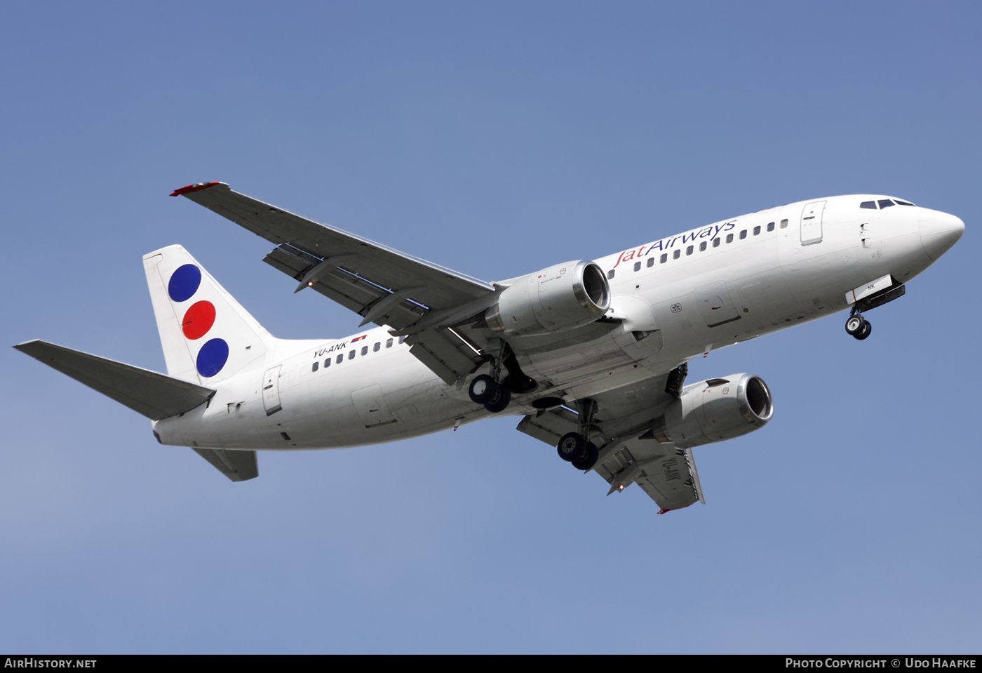 Aircraft Photo of YU-ANK | Boeing 737-3H9 | Jat Airways | AirHistory.net #554057