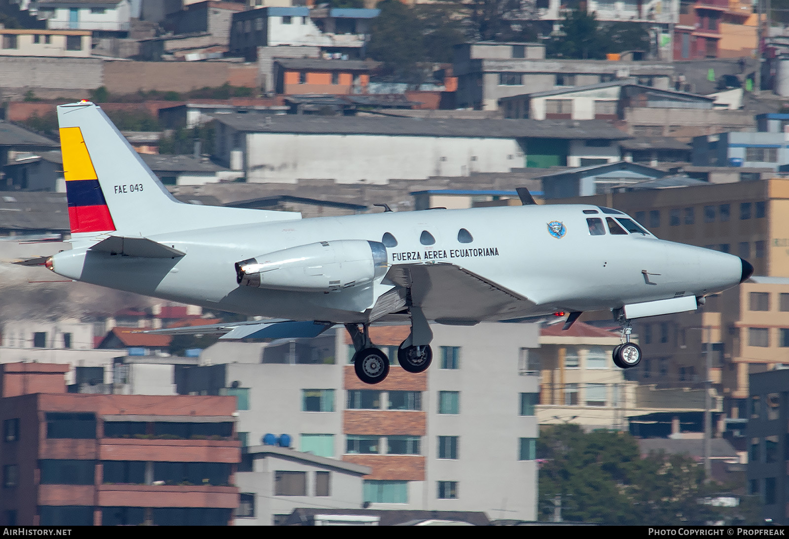 Aircraft Photo of FAE-043 | North American Rockwell NA-282 Sabreliner 40 | Ecuador - Air Force | AirHistory.net #554192