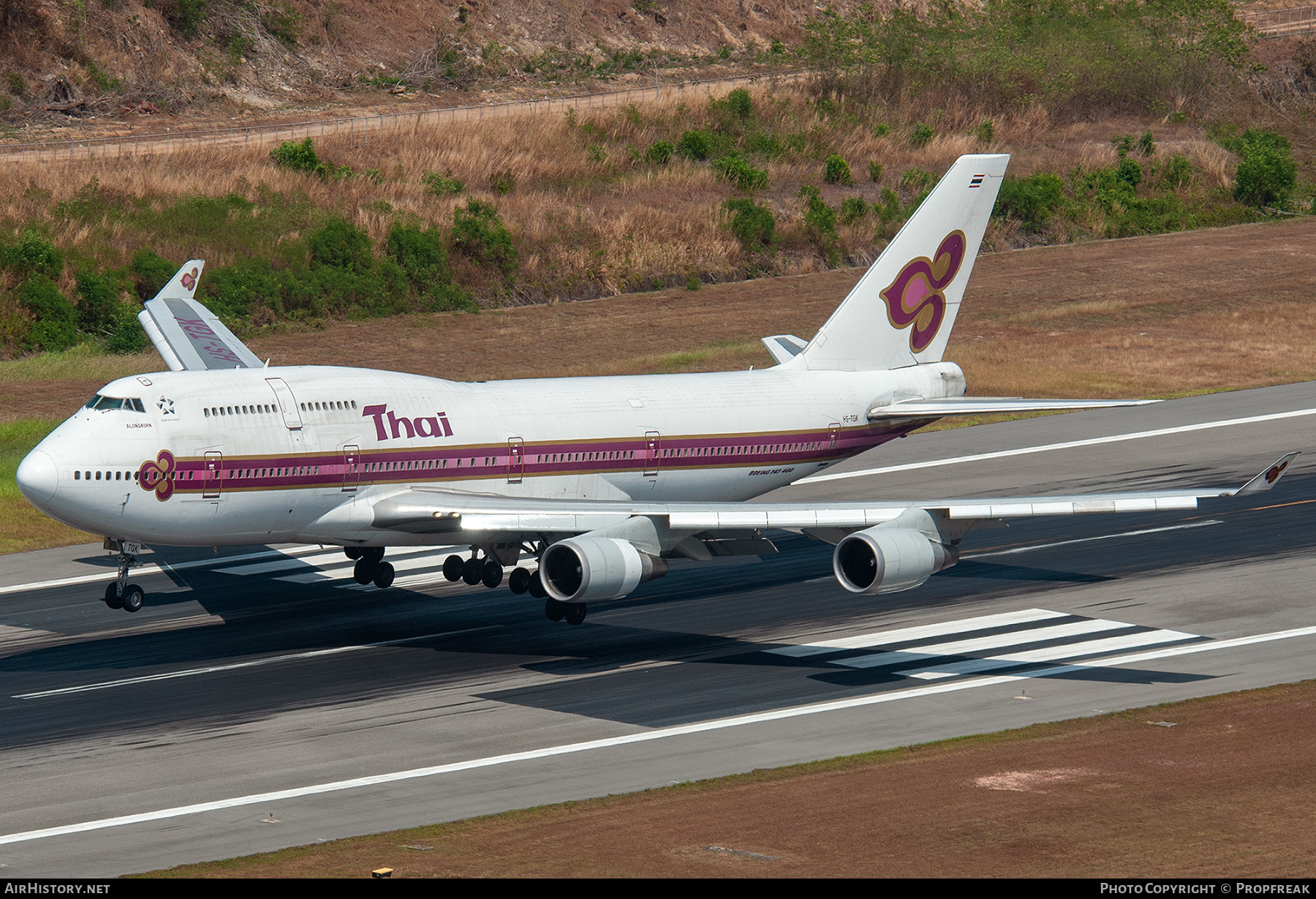 Aircraft Photo of HS-TGK | Boeing 747-4D7 | Thai Airways International | AirHistory.net #554216
