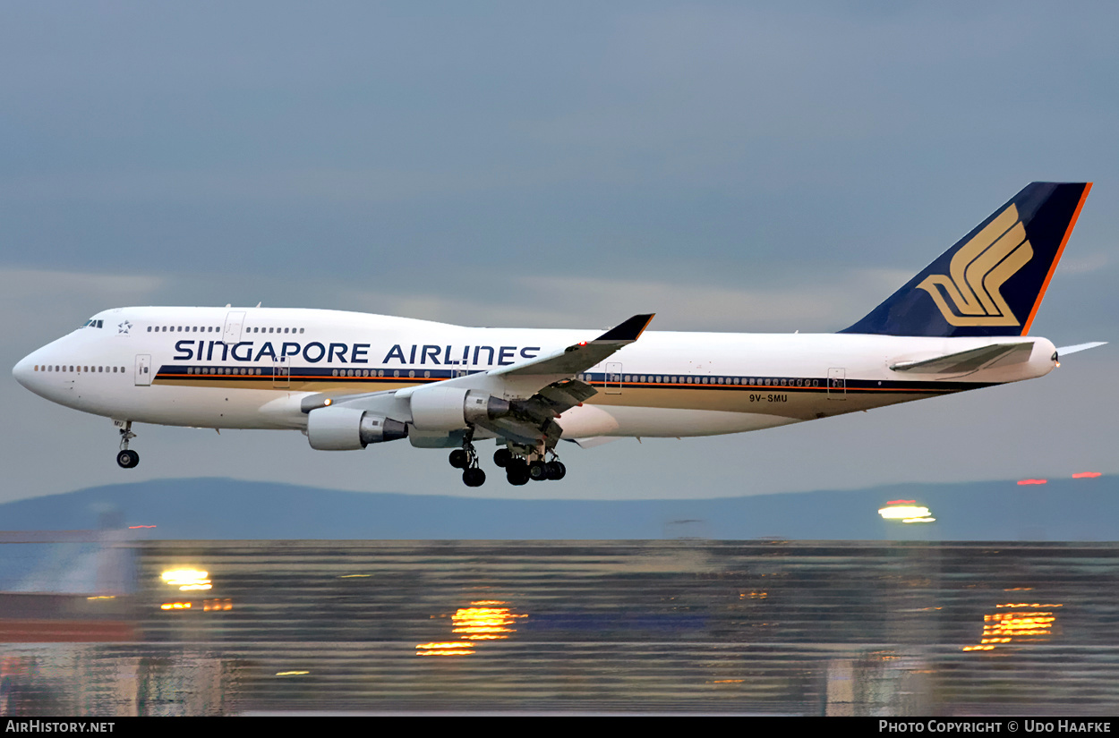 Aircraft Photo of 9V-SMU | Boeing 747-412 | Singapore Airlines | AirHistory.net #554225