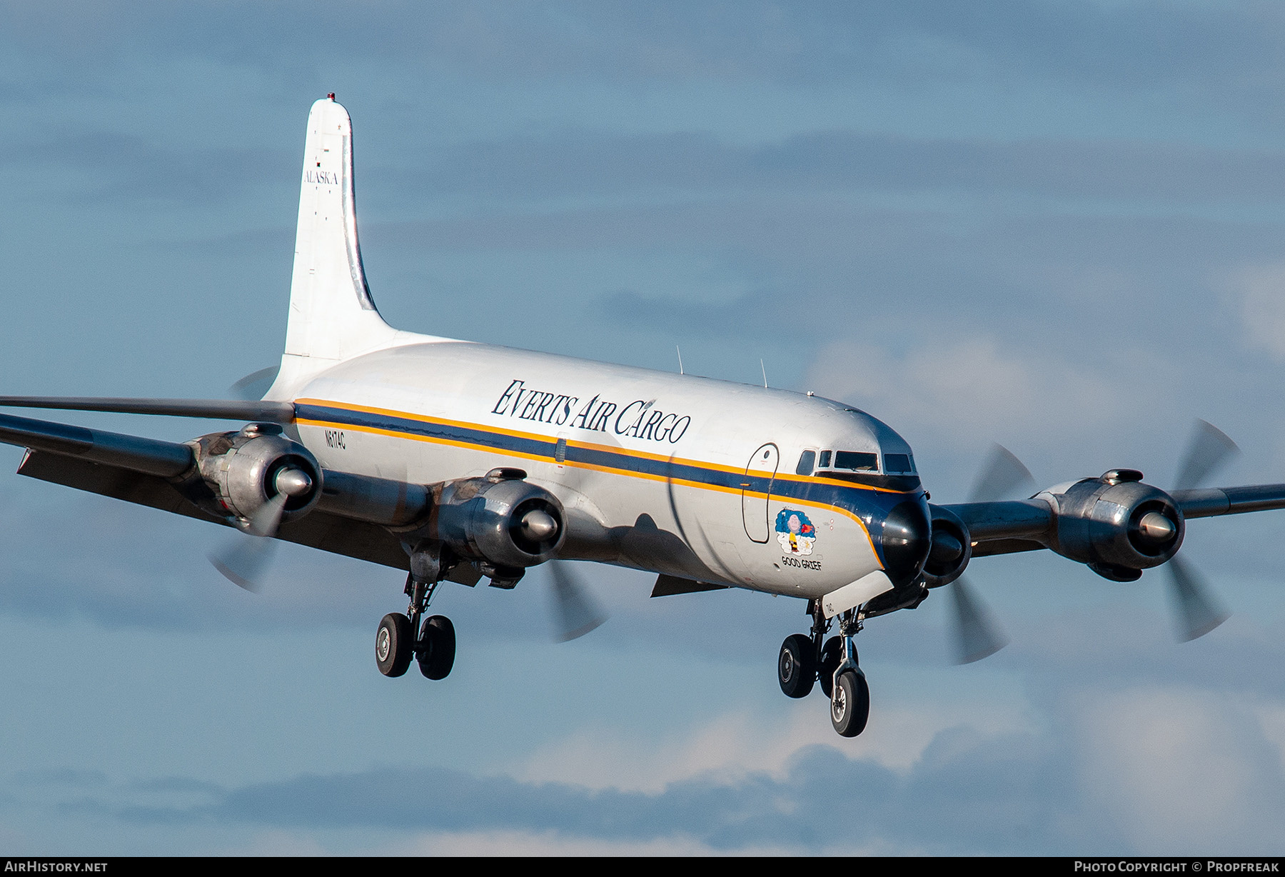 Aircraft Photo of N6174C | Douglas DC-6A | Everts Air Cargo | AirHistory.net #554247