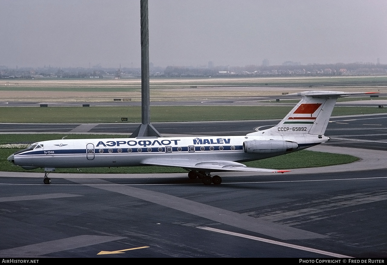 Aircraft Photo of CCCP-65892 | Tupolev Tu-134A | Aeroflot | AirHistory.net #554289