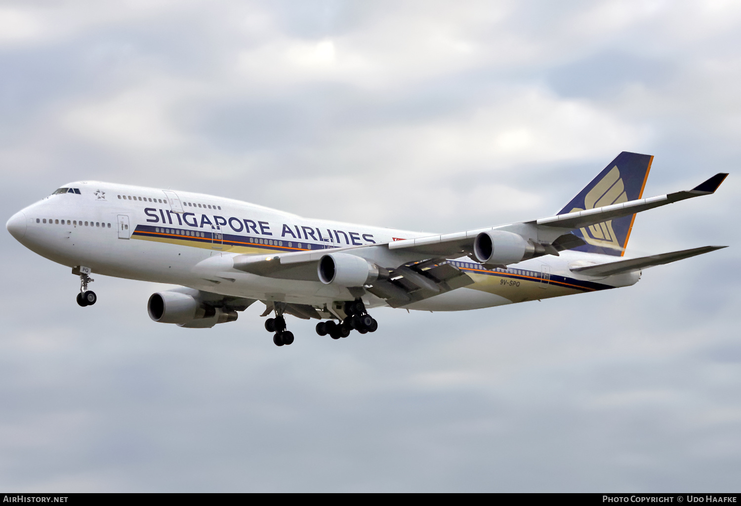 Aircraft Photo of 9V-SPQ | Boeing 747-412 | Singapore Airlines | AirHistory.net #554311