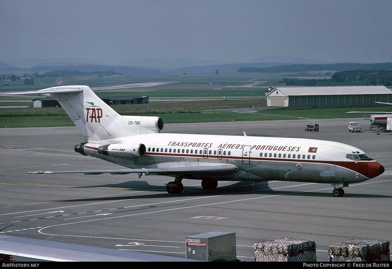 Aircraft Photo of CS-TBO | Boeing 727-82C | TAP - Transportes Aéreos Portugueses | AirHistory.net #554315