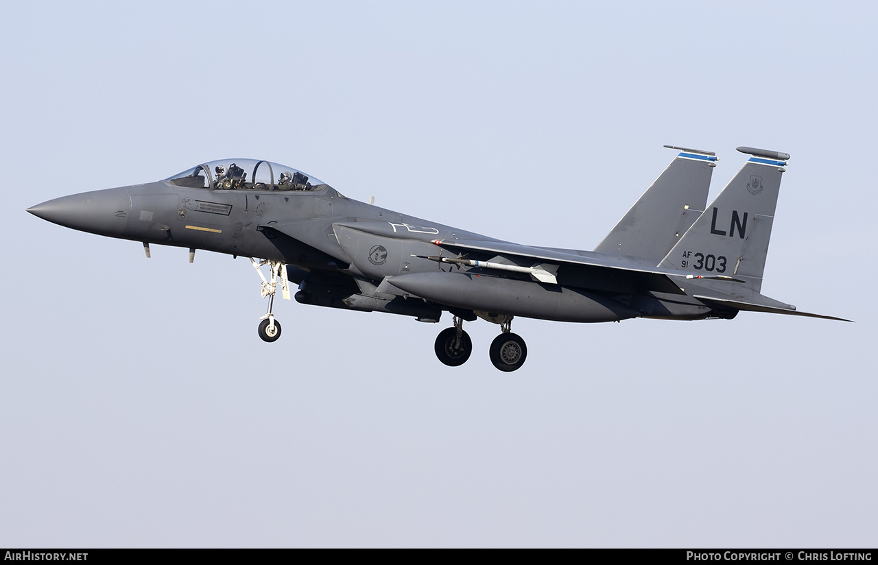 Aircraft Photo of 91-0303 / AF91-303 | McDonnell Douglas F-15E Strike Eagle | USA - Air Force | AirHistory.net #554338